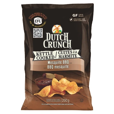 Dutch Crunch Kettle Cooked Potato Chips - Mesquite BBQ - 200g