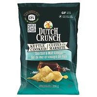 Dutch Crunch Kettle Cooked Potato Chips - Sea Salt & Malt Vinegar - 200g