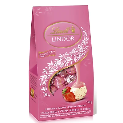 Lindt Lindor Strawberries & Cream Chocolate - 150g
