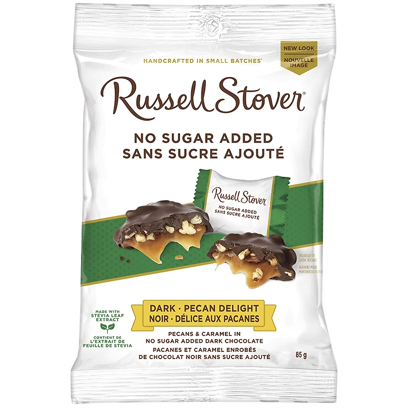 Russell Stover No Sugar Added Dark Chocolate Pecan Delight - 85g
