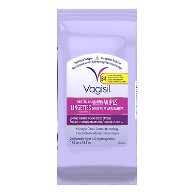 Vagisil Gentle & Calming Feminine Wipes - 20s