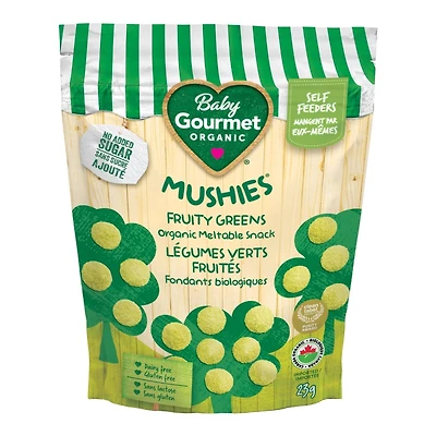 Baby Gourmet Mushies Snacks - Fruity Greens - 23g