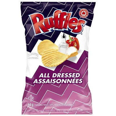Ruffles Potato Chips - All Dressed - 66g
