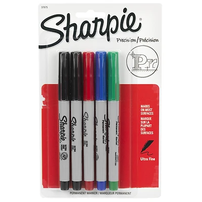 Sharpie Ultra Fine Point Permanent Markers - Assorted - 5 Pack