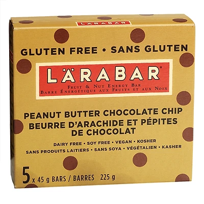 Larabar Peanut Butter Chocolate Chips - 5 x 45g