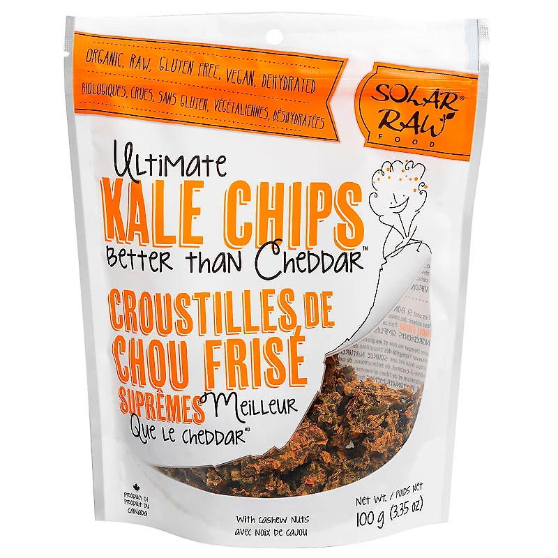 Solar Raw Kale Chips - Better Than Cheddar - 100g
