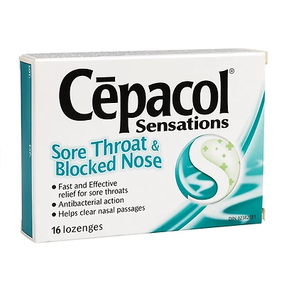 Cepacol Sensations Lozenges Sore Throat and Nose  - 16s