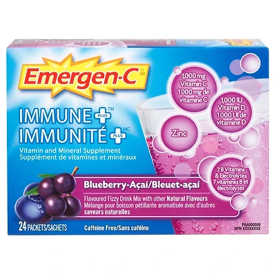 Emergen-C Immune Plus Blueberry Acai - 24s