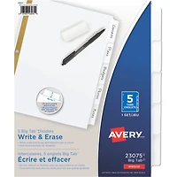 Avery Big Write On Divider - 5-Tab set