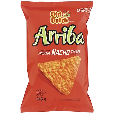 Old Dutch Arriba Tortilla Chips - Nacho Cheese - 245g