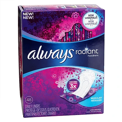 Always Radiant PantiLiners - Regular - 48s