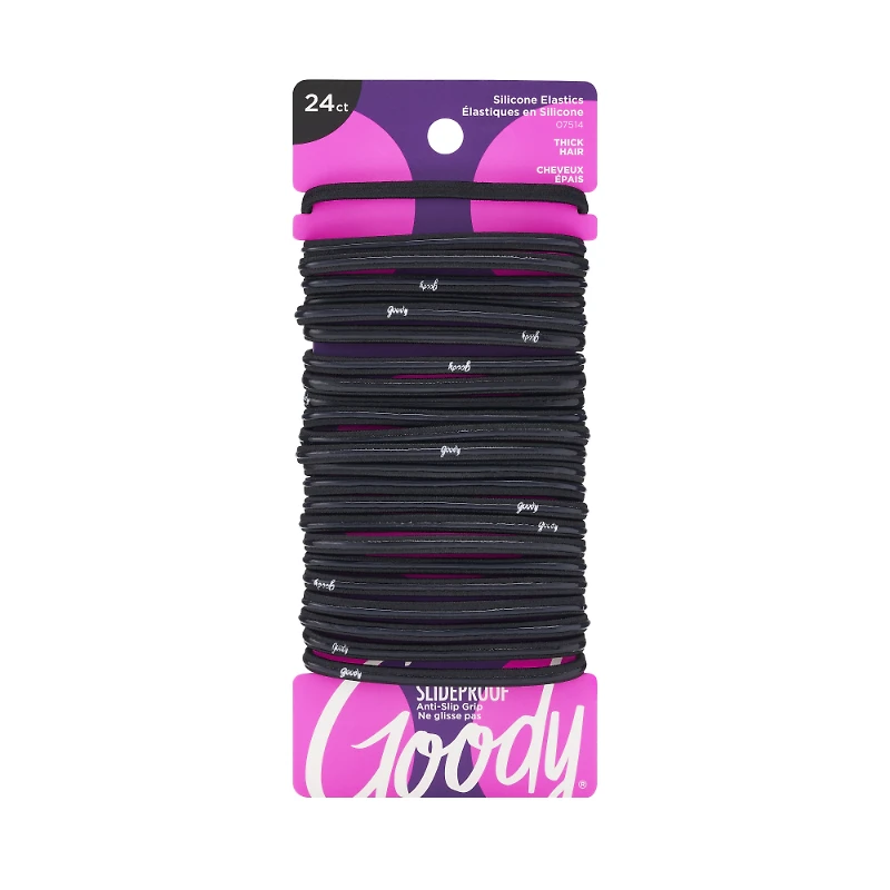 Goody SlideProof Elastics - Black - 24's