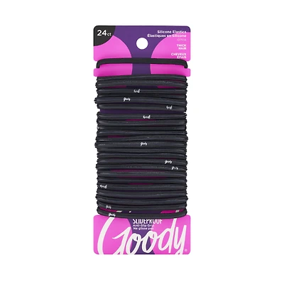 Goody SlideProof Elastics - Black - 24's