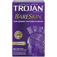 Trojan Studded Bareskin Condoms - 10s