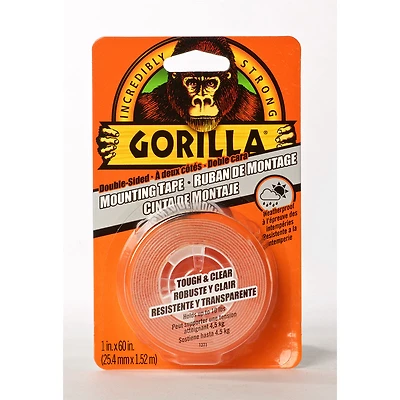Gorilla Mounting Tape - 1 inch x 5 feet