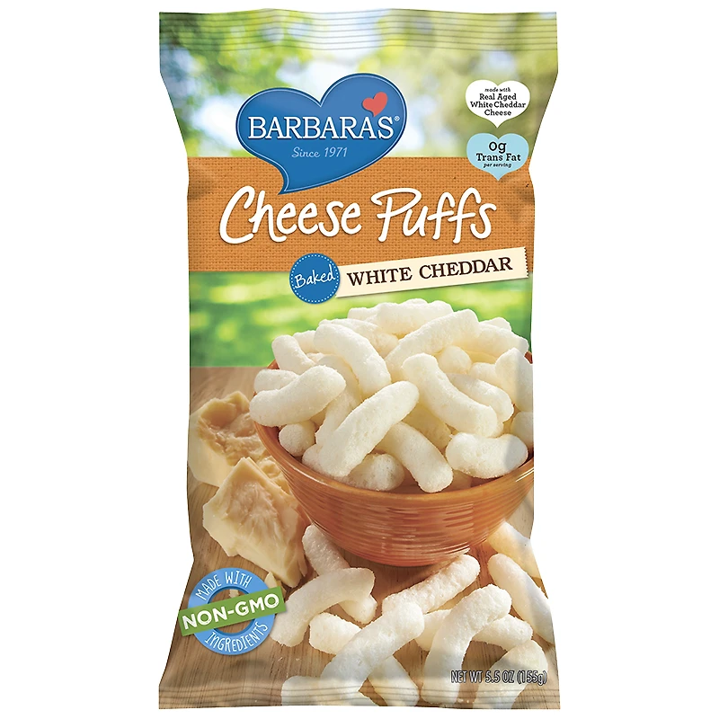 Barbara's Baked Cheese Puffs - White Cheddar - 155g