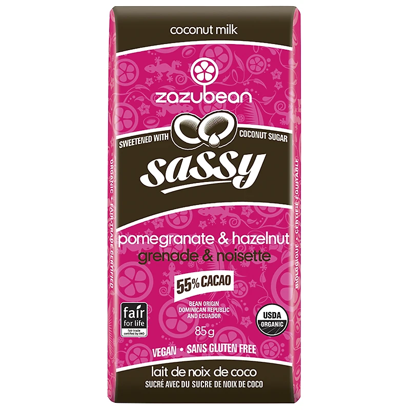 Zazubean Chocolate Bar - Sassy - 85g