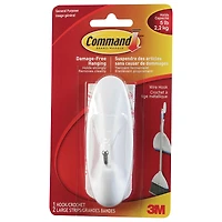 Command Large Wire Hook - White - 2's