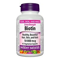 Webber Naturals Extra Strength Biotin Capsules - 10,000mcg - 45s