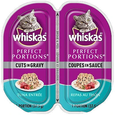 Whiskas Perfect Portion Cuts in Gravy - Tuna Entree - 2 x 37.5g