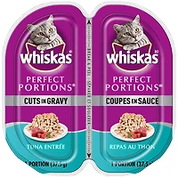 Whiskas Perfect Portion Cuts in Gravy - Tuna Entree - 2 x 37.5g