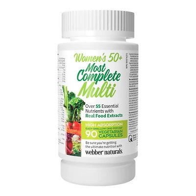 Webber Naturals Women's 50+ Most Complete Multi Capsules - 90's