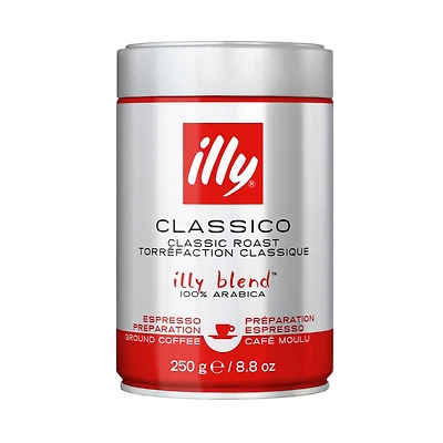 Illy Classico Classic Roast - Espresso Ground Coffee - 250g