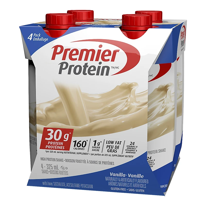 Premier Protein High Protein Shake - Vanilla - 4 x 325ml