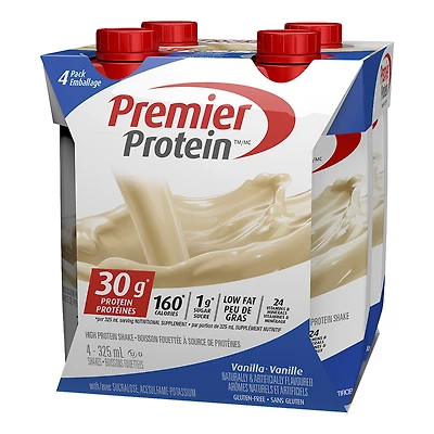 Premier Protein High Protein Shake - Vanilla - 4 x 325ml