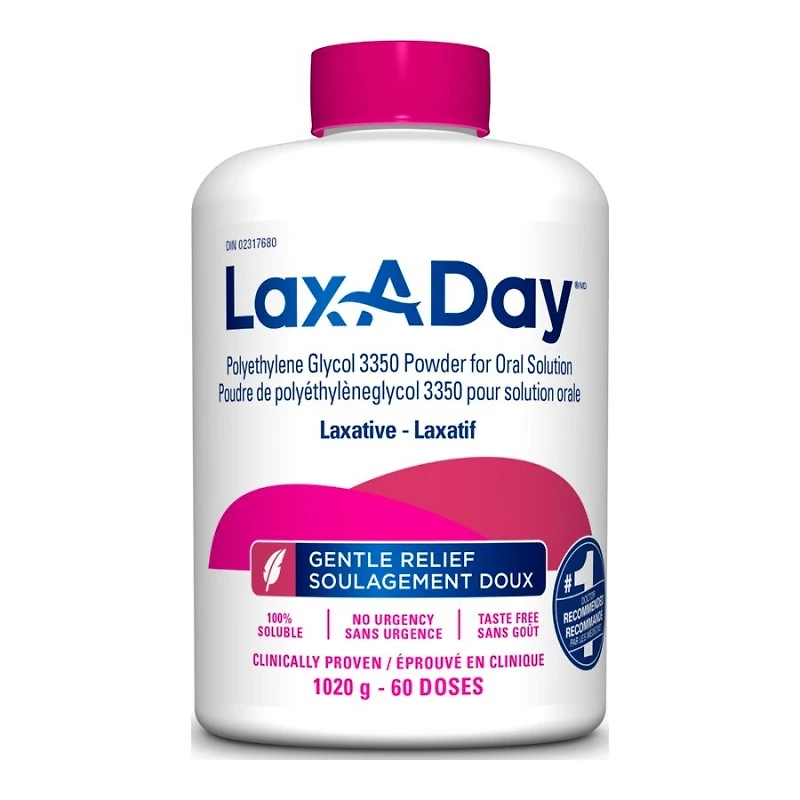 Lax-A-Day Polyethylene Glycol Powder - 60's