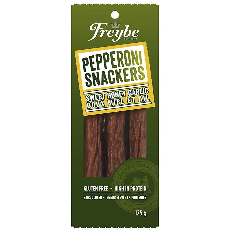 Freybe Pepperoni Snackers - Honey Garlic - 125g