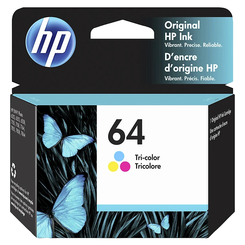 HP 64 Tri-Colour Printer Ink Cartridge