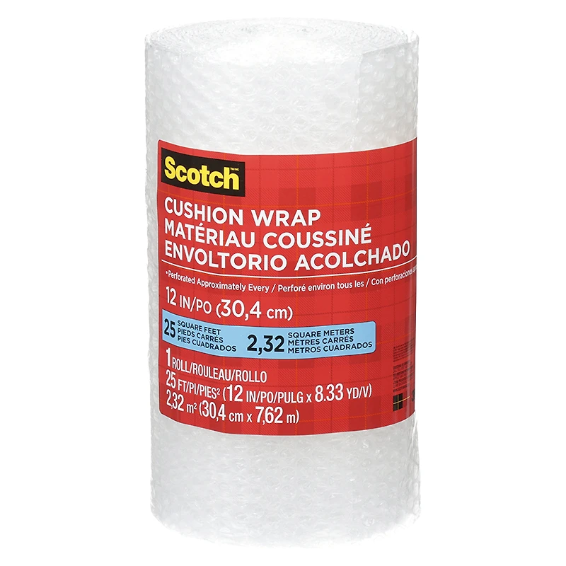 Scotch Bubble Cushion Wrap - 25 Feet