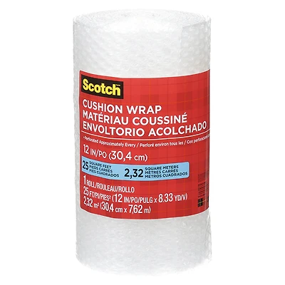 Scotch Bubble Cushion Wrap - 25 Feet