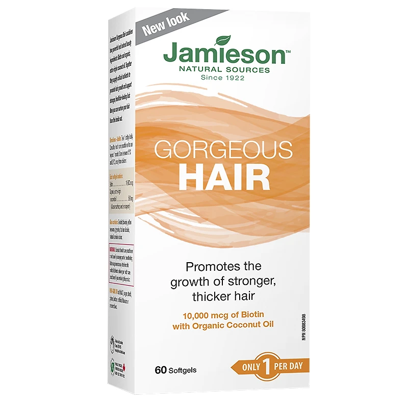 Jamieson Gorgeous Hair with Organic Coconut Oil - 60s