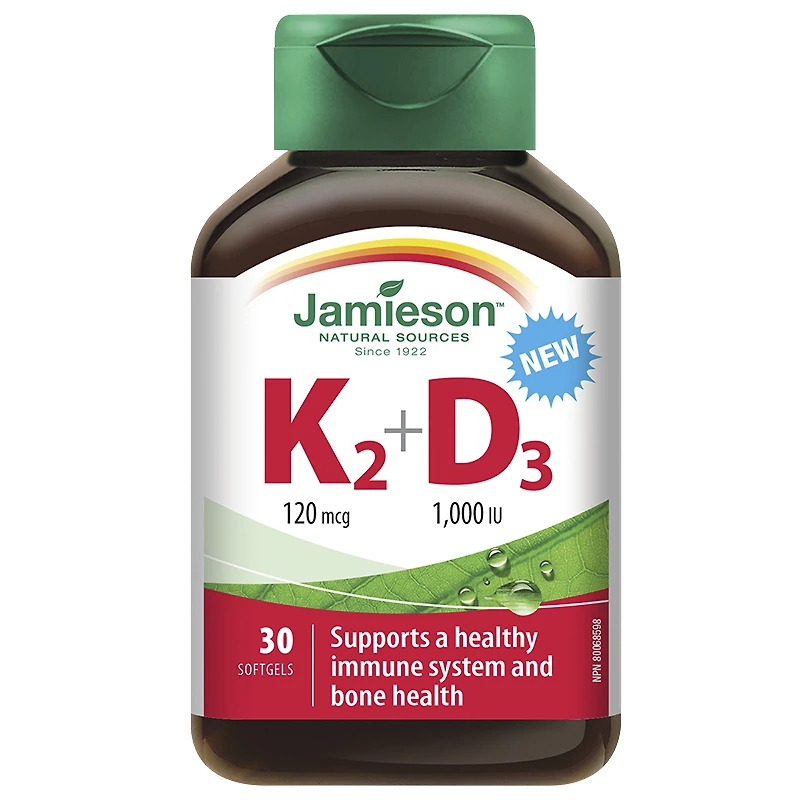 Jamieson K2 120 mcg + D3 1000 IU - 30s