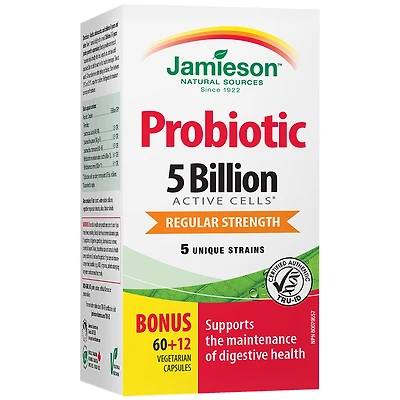 Jamieson Probiotic 5 Billion Regular Strength - 60s