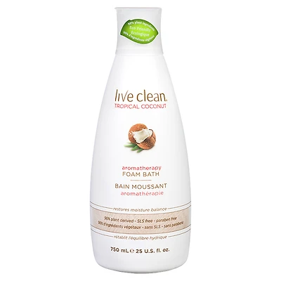 Live Clean Foam Bath - Tropical Coconut - 750ml
