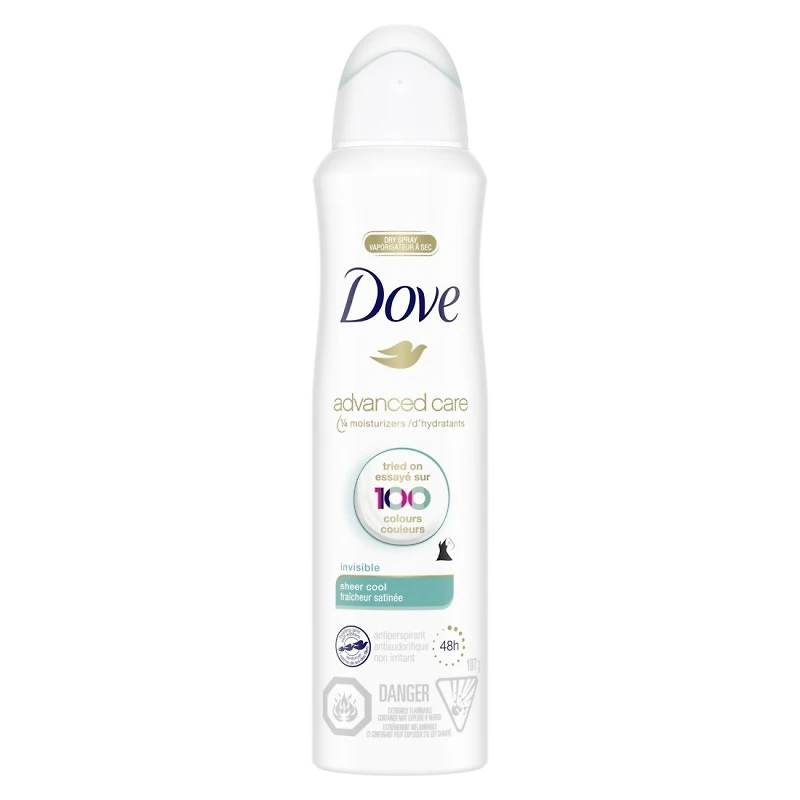 Dove Dry Spray Invisible Antiperspirant - Sheer Cool - 107g