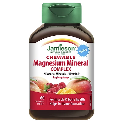 Jamieson Chewable Magnesium Mineral Complex - Raspberry Mango - 60s