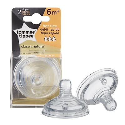 Tommee Tippee Closer to Nature Fast Flow Nipple - 2 pack