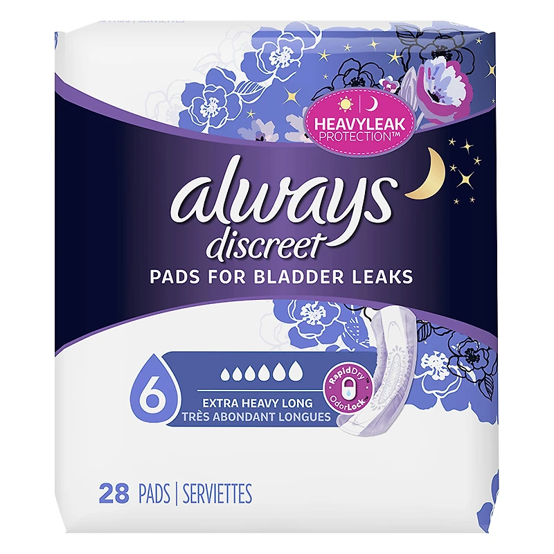 Always Discreet Pads for Bladder Leaks - Ultimate Overnight - 28s