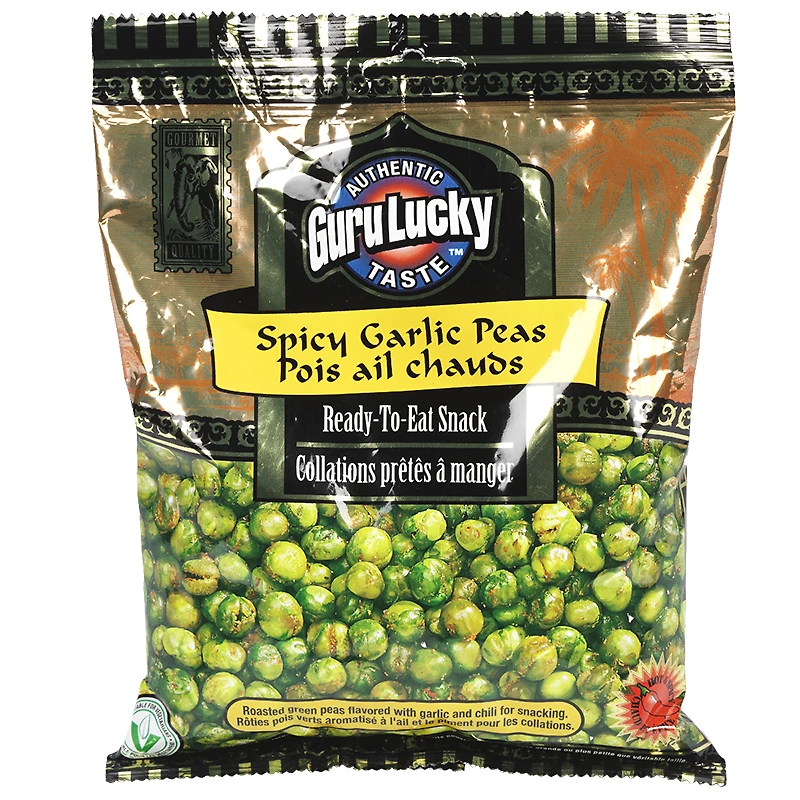 Guru Lucky Ready to Eat Snack - Spicy Garlic Peas - 341g