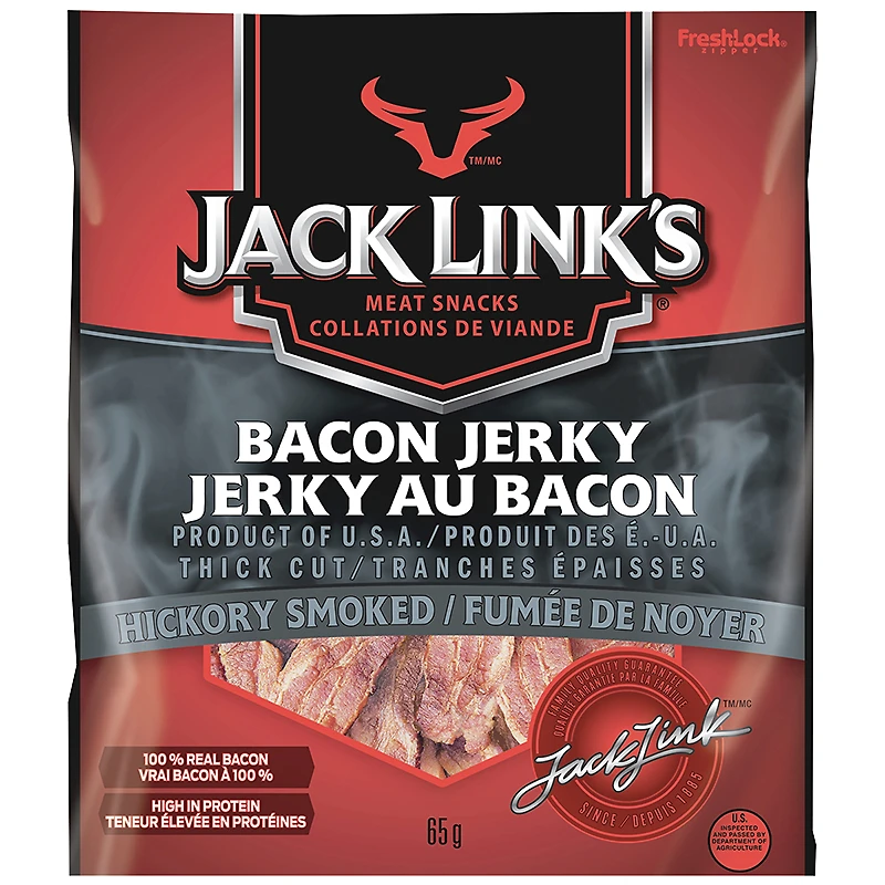 Jack Links Hickory-Smoked Bacon Jerky - 65g