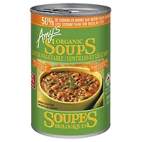 Amy's Organic Lentil Vegetable Soup - Low Sodium - 398ml