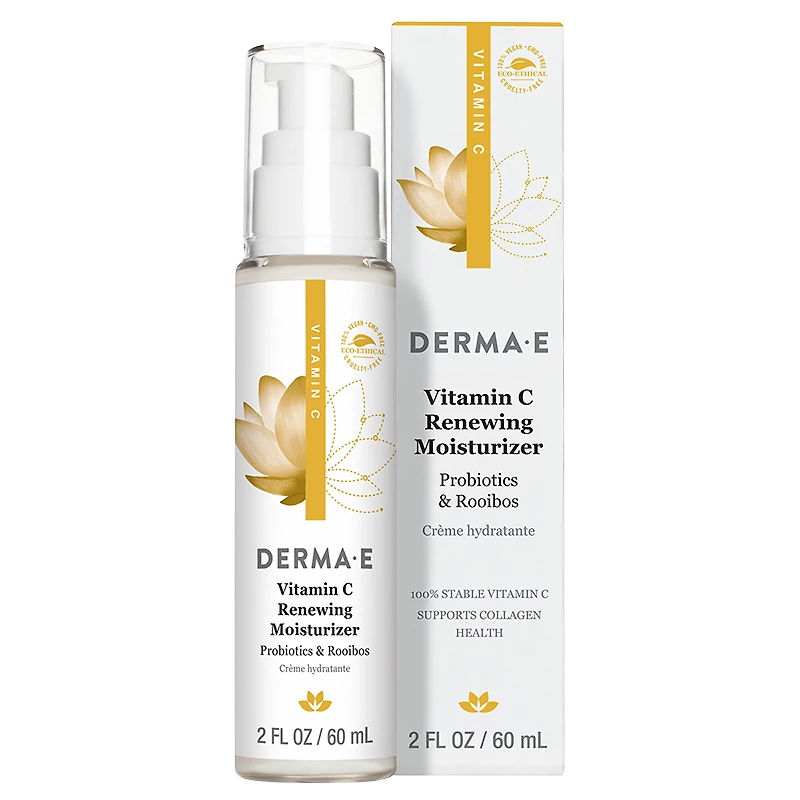 Derma E Vitamin C Probiotics & Rooibos Renewing Moisturizer Cream - 60ml