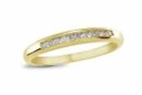 Infinity Yellow Gold Channel Set Diamond Anniversary Ring