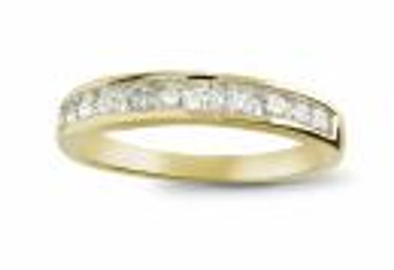 Infinity Yellow Gold Channel Set 0.50Ctw Diamond Anniversary Ring