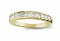 Infinity Yellow Gold Channel Set 0.50Ctw Diamond Anniversary Ring