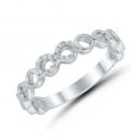 Sterling Silver Diamond Infinity Ring